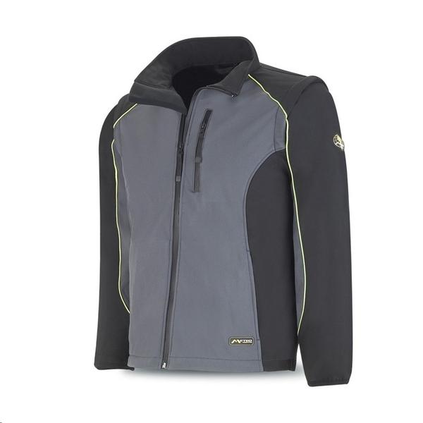 CAZADORA TIPO SOFT SHELL GRIS-NEGRO L