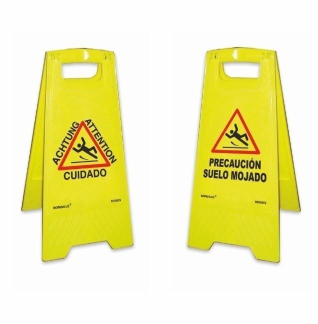 PANEL AMARILLO PRECAUCIÓN SUELO MOJADO 620MM ALTURA