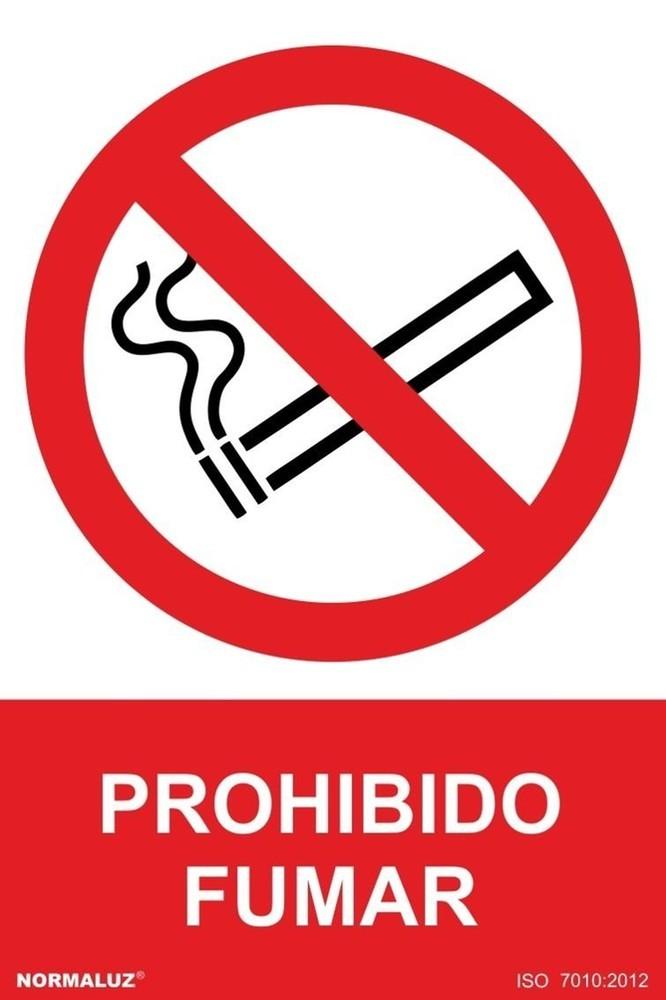 SEÑAL PROHIBIDO FUMAR PVC 0,7MM 210X300MM