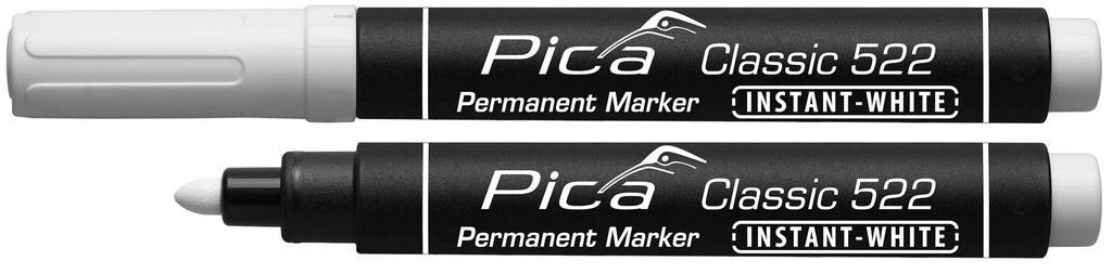 MARCADOR PICA 522 PERMANENENTE BALA GRUESA BLANCO