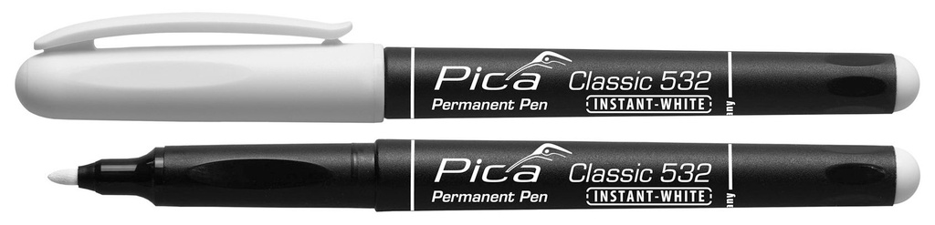 MARCADOR PICA 532 PERMANENENTE PUNTA MEDIA BLANCO