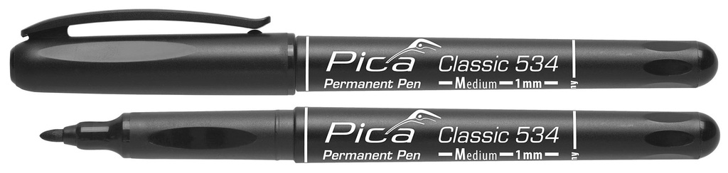 MARCADOR PICA 534 PERMANENENTE PUNTA MEDIA NEGRO