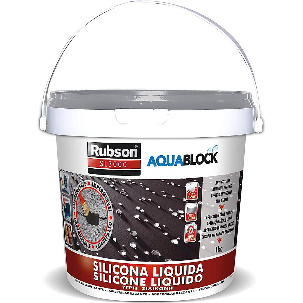 SILICONA LIQUIDA GRIS RUBSON SL3000 AQUABLOCK 1