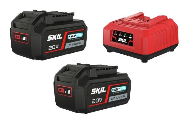 2 BATERÍAS SKIL ION-LITIO 20V MAX DE 4,0 AH KEEPCOOL Y CARGADOR