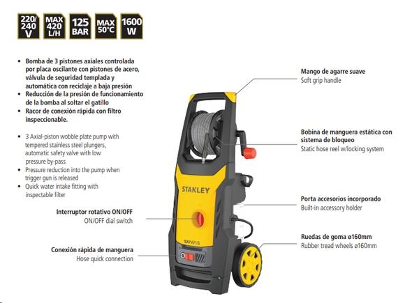 HIDRO LIMPIADORA STANLEY 125 bar