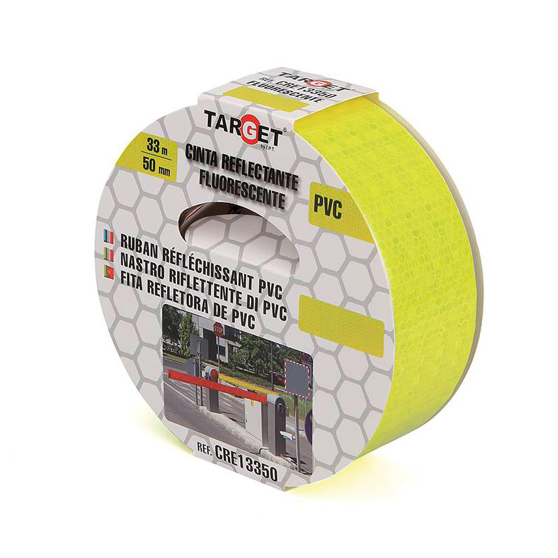 CINTA REFLECTANTE FLUORESCENTE TARGET 33M X 50MM