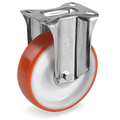 RUEDA POLIURETANO SERIE 60 SOPORTE FIJO NL-M 80 mm