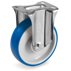 RUEDA POLIURETANO SERIE 61-CC SOPORTE FIJO NL 80 mm