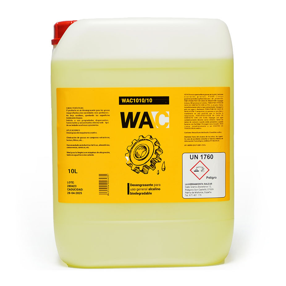 DESENGRASANTE GENERAL ALCALINO WAC 10 l