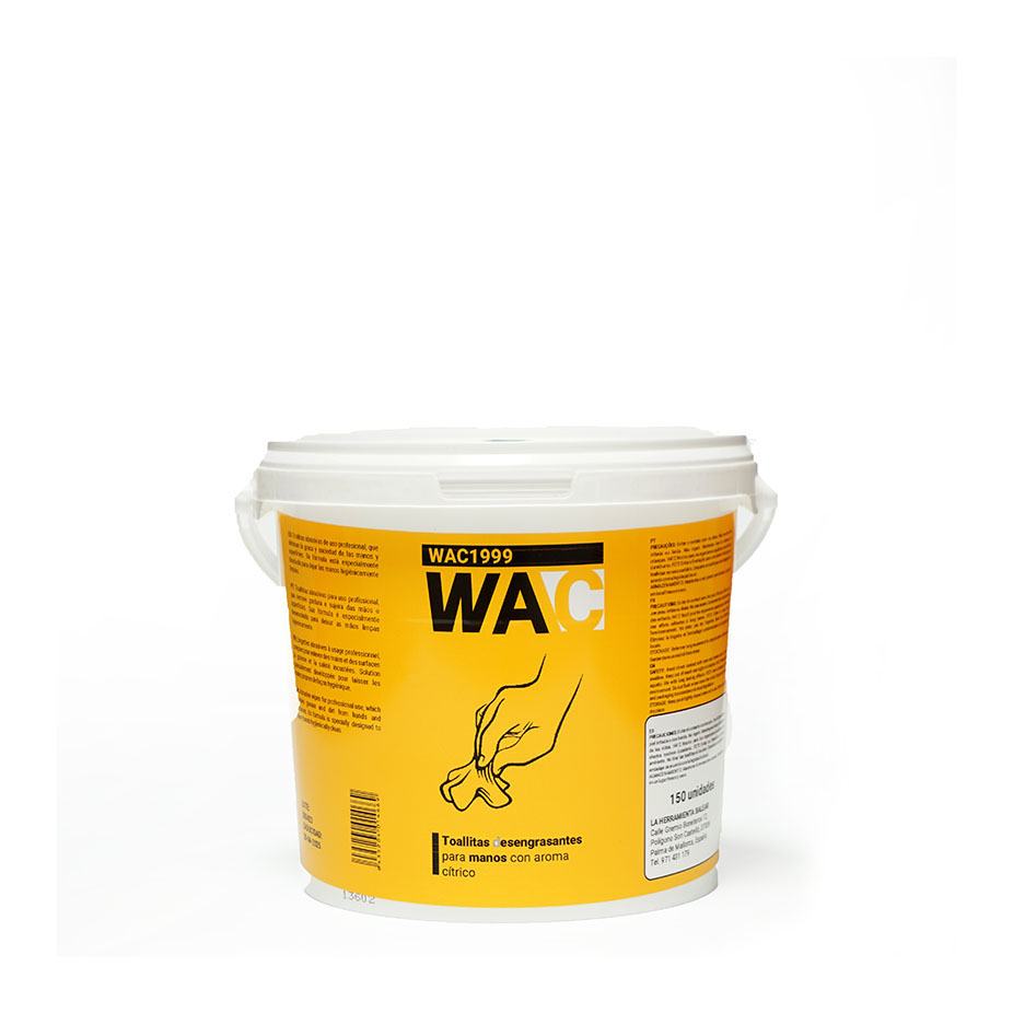 TOALLITAS DESENGRASANTES WAC (150 uds.)