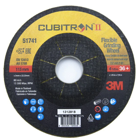 CUBITRÓN II DISCO DE DESBASTE FLEXIBLE 115 mm P36