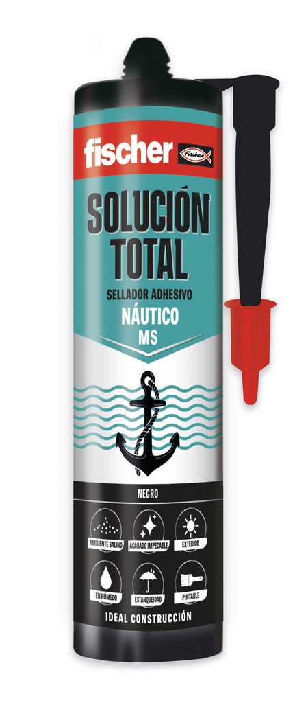 SELLADOR ADHESIVO TOTAL MS NÁUTICO NEGRO 290 ml