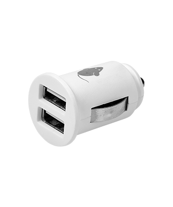 CARGADOR PARA COCHE DUAL USB BLANCO