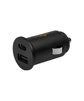 CARGADOR PARA COCHE DUAL USB NEGRO