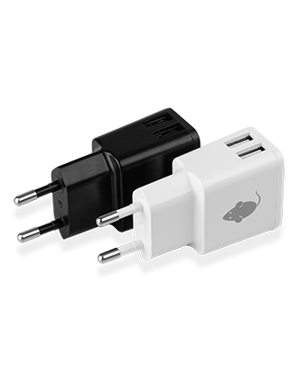 CARGADOR USB DUAL 2,4 A BLANCO