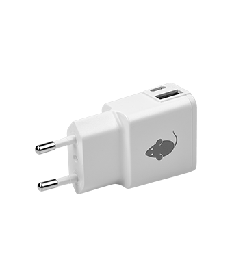 CARGADOR USB DUAL USB-A USB-C BLANCO