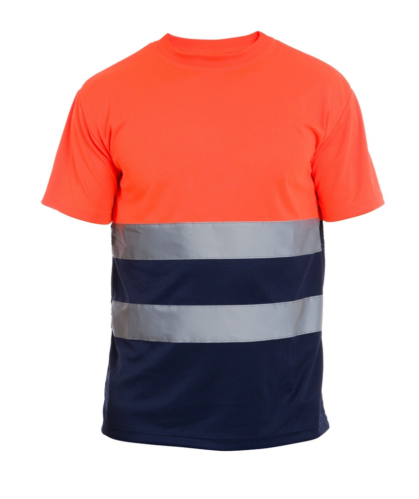 CAMISETA MANGA CORTA ALTA VISIBILIDAD HILL ORANGE/NAVY M