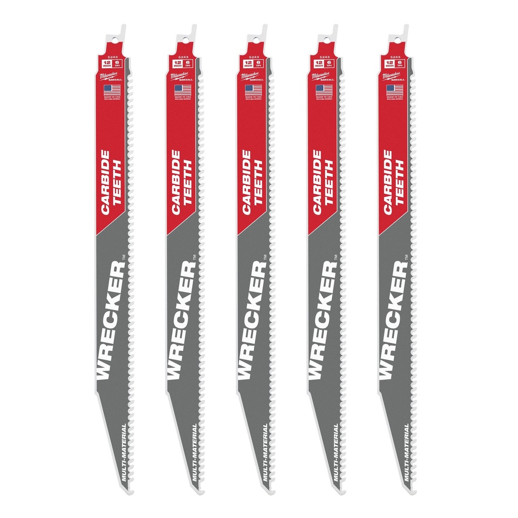 5 HOJAS SIERRA SABLE MULTIMATERIAL 300 mm