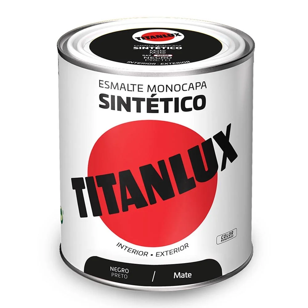 BOTE PINTURA TITANLUX NEGRO MATE 750 ml