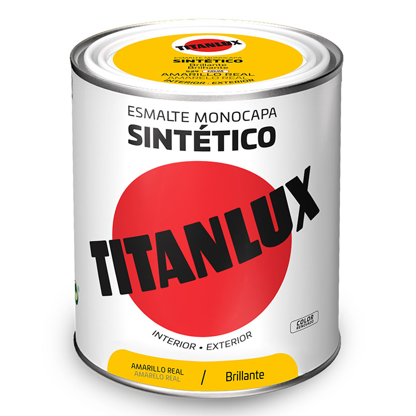 BOTE PINTURA TITANLUX AMARILLO REAL 750 ml