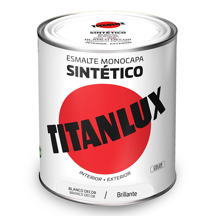 BOTE PINTURA TITANLUX BLANCO BRILLANTE 750 ml