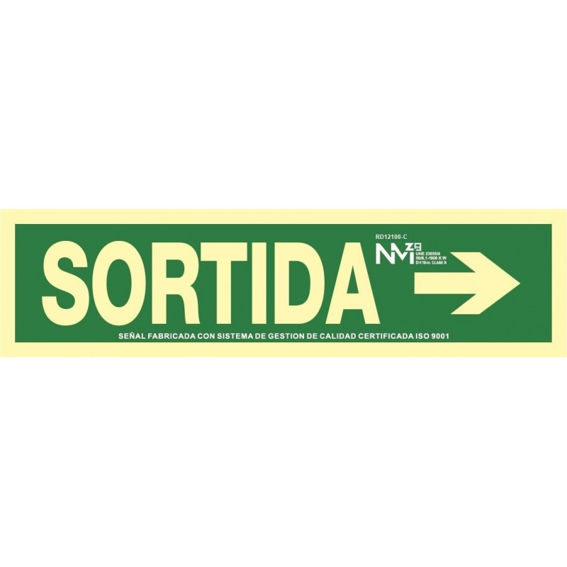 SEÑAL SORTIDA FLECHA DERECHA