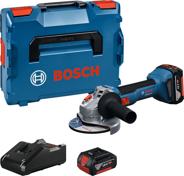 MINIAMOLADORA A BATERÍA GWS 18V-8 125mm L-BOXX (2 Bat. 4,0 Ah)