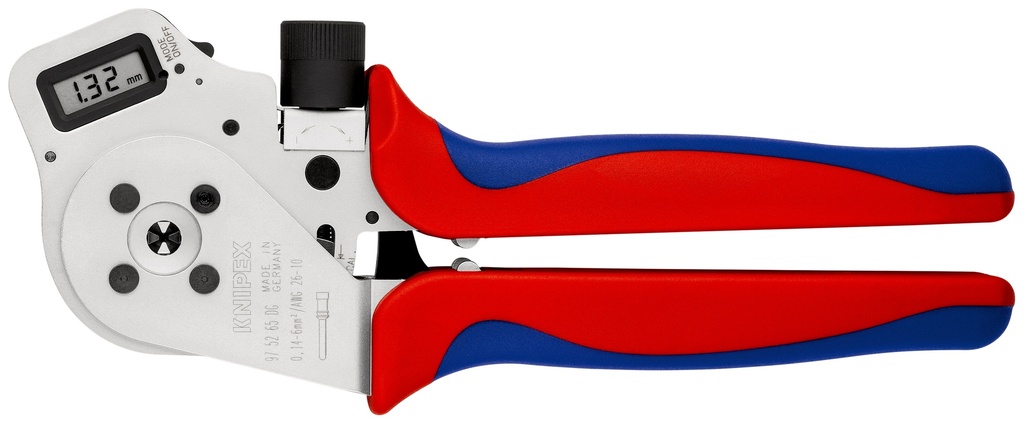 CRIMPADORA DE 4 MANDRILES PARA TERMINALES GIRADOS KNIPEX 97 52 65 DG