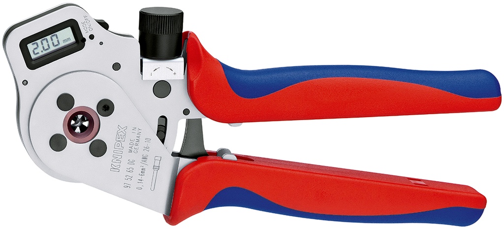 CRIMPADORA DE 4 MANDRILES PARA TERMINALES GIRADOS KNIPEX 97 52 65 DG A