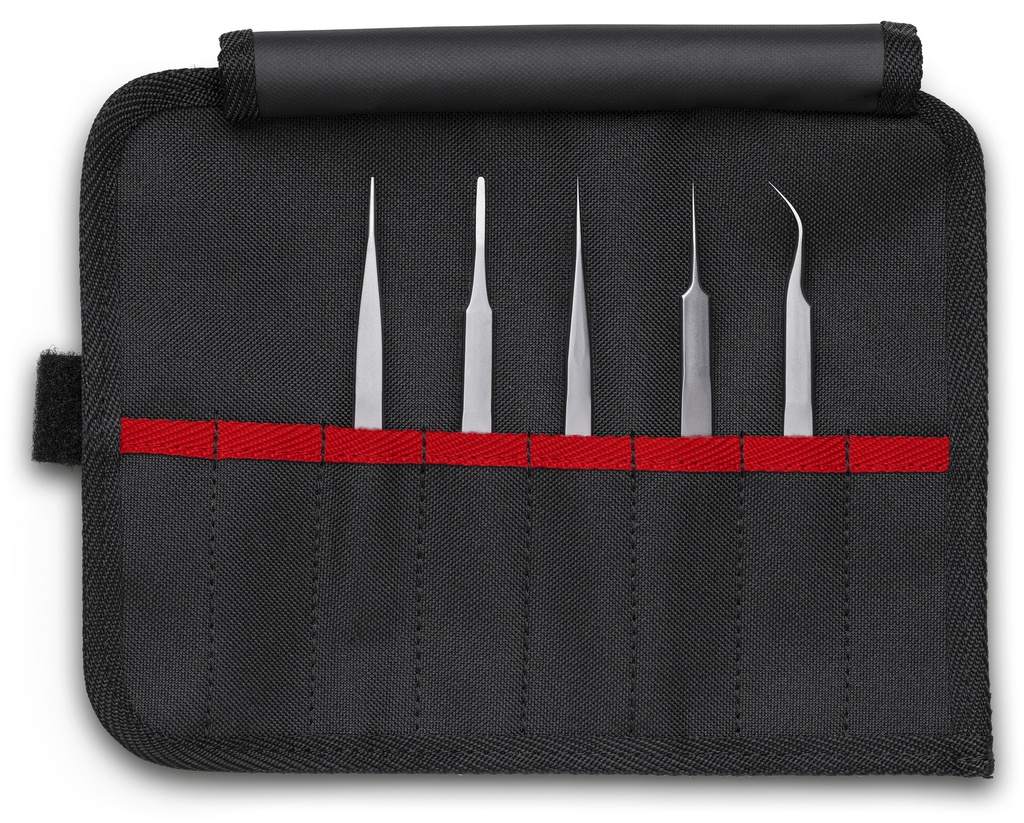 KNIPEX 92 00 02 JUEGO DE PINZAS DE PRECISIÓN 5 PIEZAS 90 MM