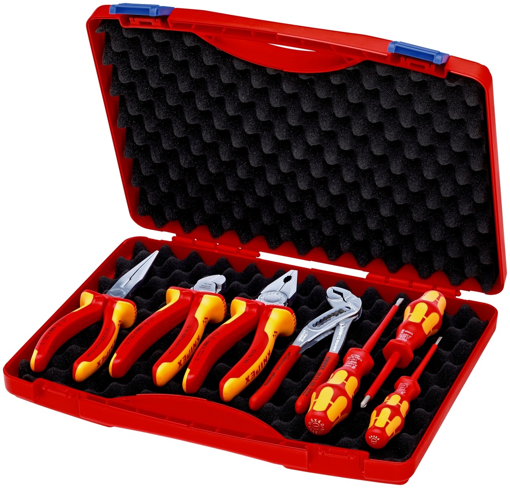 KNIPEX 00 21 15 ESTUCHE DE HERRAMIENTAS "RED" ELECTRO SET 2 7 PIEZAS 275 MM