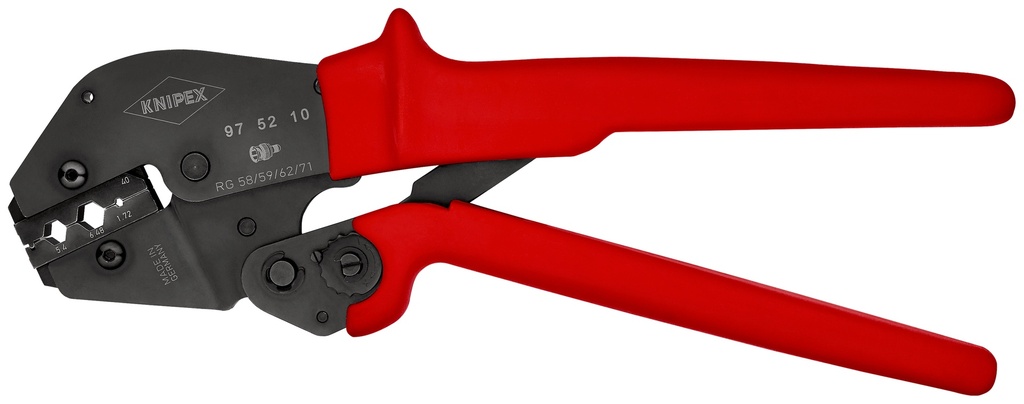 KNIPEX 97 52 10 ALICATE PARA CRIMPAR TERMINALES TAMBIÉN PARA TRABAJAR A DOS MANOS CON FUNDAS DE PLÁSTICO ANTIDESLIZANTES BARNIZADOS 250 MM