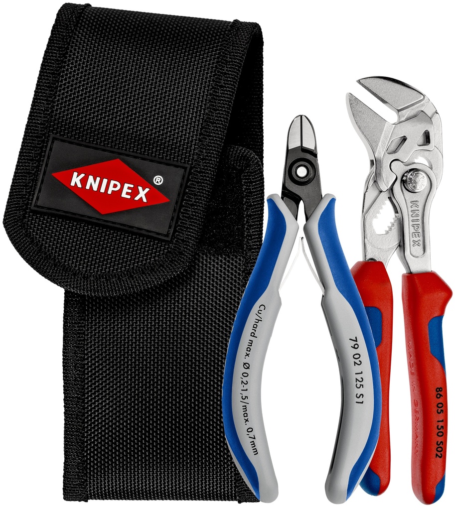 KNIPEX 00 19 72 V01 JUEGO DE ALICATES PARA CORTE DE BRIDAS DE CABLE 1 X 86 05 150 S02, 1 X 79 02 125 S1 175 MM