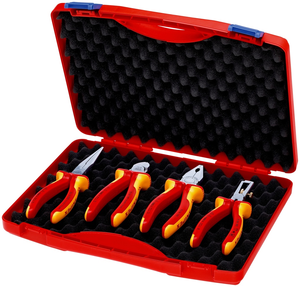 KNIPEX 00 20 15 ESTUCHE DE HERRAMIENTAS "RED" ELECTRO SET 1 4 PIEZAS 275 MM