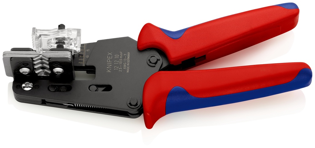 KNIPEX 12 12 10 ALICATE PELACABLES DE PRECISIÓN CON CUCHILLAS DE FORMA PRECISA CON MANGOS MULTICOMPONENTES BARNIZADOS 195 MM