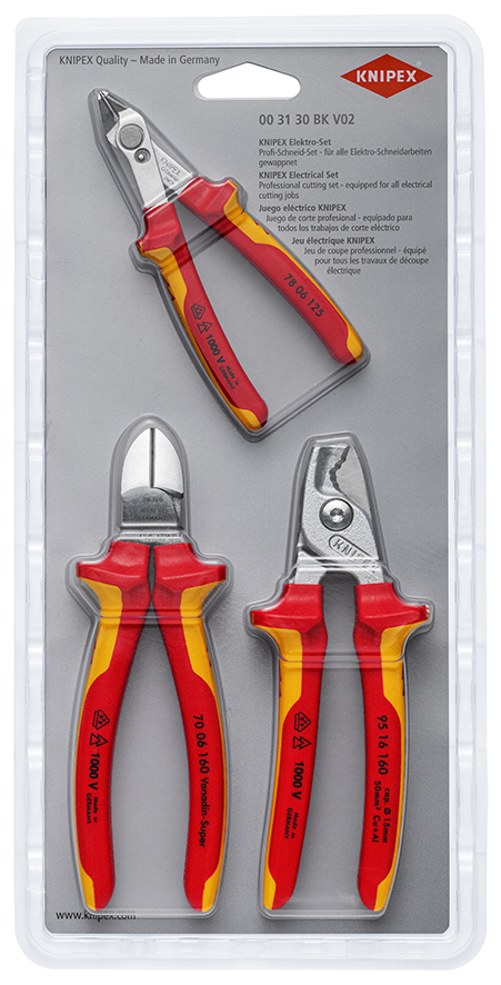 KNIPEX 00 31 30 BK V02 JUEGO DE CORTE ELÉCTRICO