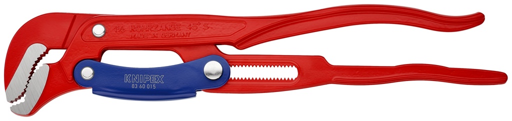 KNIPEX 83 60 015 LLAVE PARA TUBOS EN FORMA DE S CON AJUSTE RÁPIDO RECUBIERTO DE PINTURA PULVERIZADA, ROJO 420 MM