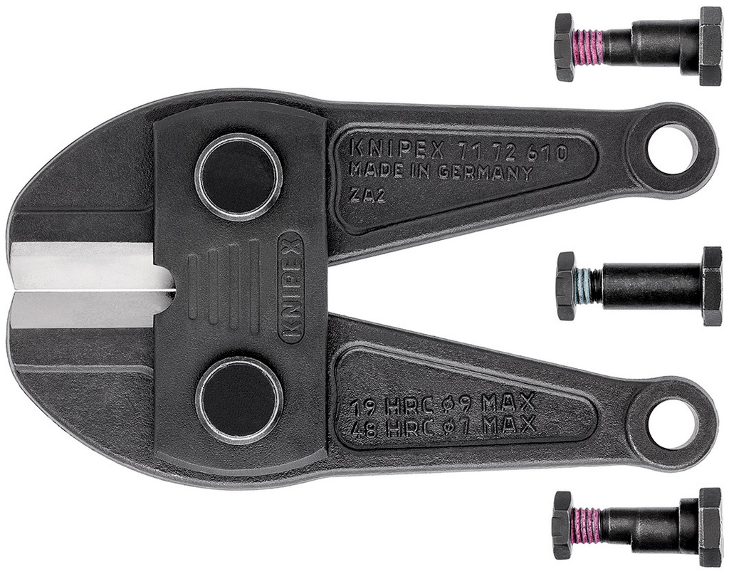 KNIPEX 71 79 610 CABEZAL DE CORTE DE RECAMBIO PARA 71 72 610 INCLUYE TORNILLOS