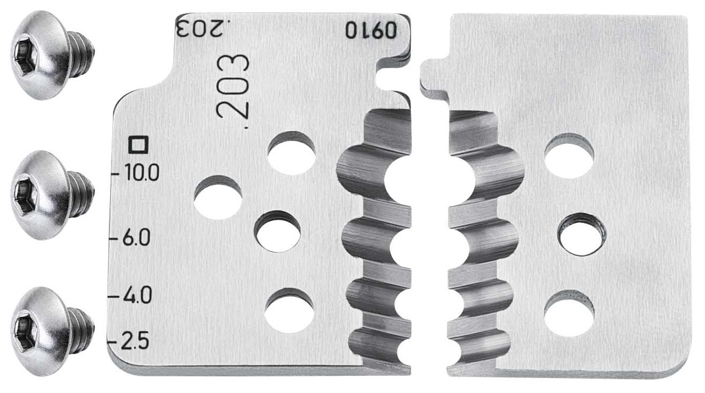 KNIPEX 12 19 10 1 JUEGO DE CUCHILLAS DE RECAMBIO PARA 12 12 10