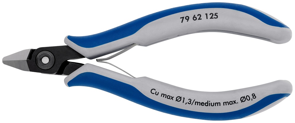 KNIPEX 79 62 125 ALICATES DE PRECISIÓN DE CORTE DIAGONAL PARA ELECTRÓNICA CON MANGOS MULTICOMPONENTES BARNIZADOS 125 MM