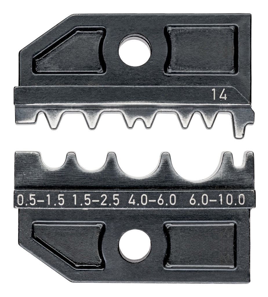 KNIPEX 97 49 14 MORDAZA INTERCAMBIABLE PARA TERMINALES NO AISLADOS DE COMPRESIÓN, DE TUBO Y CRIMPADO CONFORME A DIN 46234 Y DIN 46235, ASÍ COMO CONECTORES NO AISLADOS DE COMPRESIÓN, DE TOPE Y CRIMPADO CONFORME A DIN 46341 Y DIN 46267
