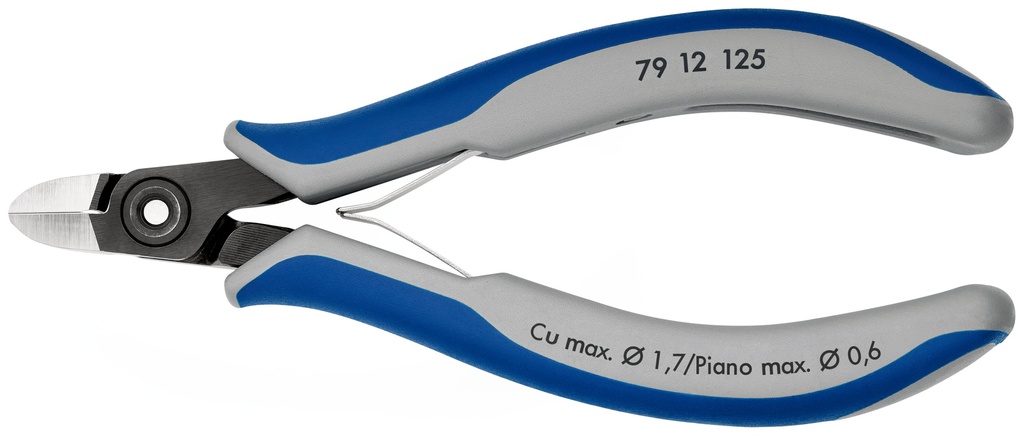 KNIPEX 79 12 125 ALICATES DE PRECISIÓN DE CORTE DIAGONAL PARA ELECTRÓNICA CON MANGOS MULTICOMPONENTES BARNIZADOS 125 MM