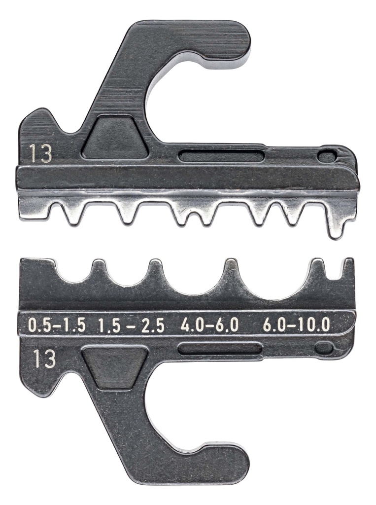 KNIPEX 97 39 13 MORDAZA INTERCAMBIABLE PARA TERMINALES NO AISLADOS DE COMPRESIÓN, DE TUBO Y CRIMPADO CONFORME A DIN 46234 Y DIN 46235, ASÍ COMO CONECTORES NO AISLADOS DE COMPRESIÓN, DE TOPE Y CRIMPADO CONFORME A DIN 46341 Y DIN 46267