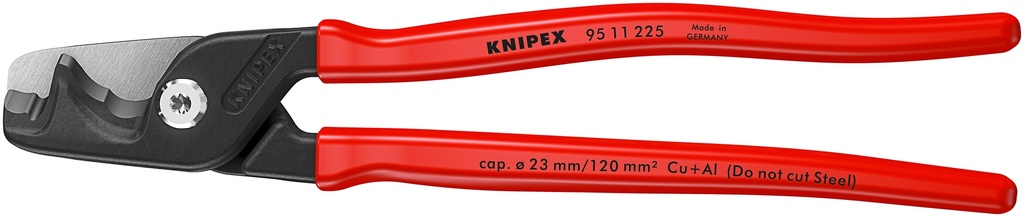 KNIPEX 95 11 225 STEPCUT® XL CORTACABLES CON CORTE ESCALONADO RECUBIERTOS DE PLÁSTICO BARNIZADOS 229 MM