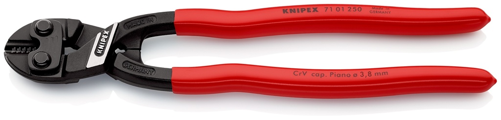 KNIPEX 71 01 250 SB COBOLT® XL CORTABULONES COMPACTO RECUBIERTOS DE PLÁSTICO NEGRO ATRAMENTADO 250 MM