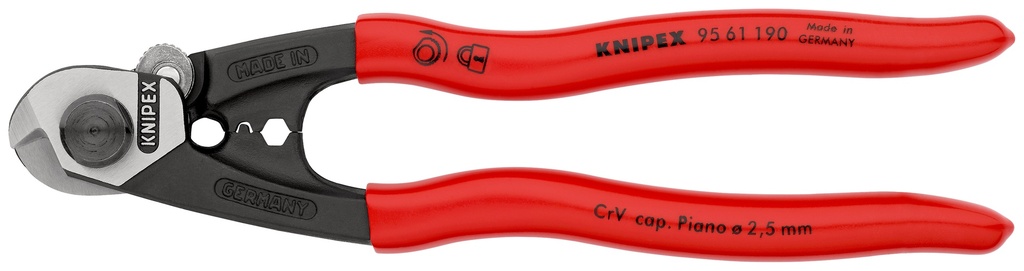 KNIPEX 95 61 190 SB CORTACABLES PARA CABLE TRENZADO FORJADO RECUBIERTOS DE PLÁSTICO 190 MM