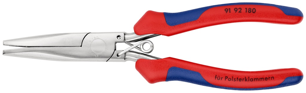 KNIPEX 91 92 180 ALICATES PARA GRAPAS DE TAPICERÍA CON MANGOS MULTICOMPONENTES PULIDO ESPEJO 185 MM