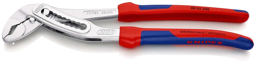 KNIPEX 88 05 300 ALLIGATOR® TENAZA DE AGARRE CON MANGOS MULTICOMPONENTES CROMADO 300 MM