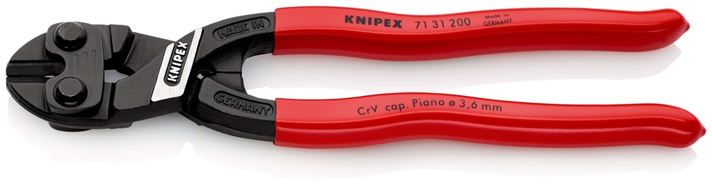 KNIPEX 71 31 200 SB COBOLT® CORTABULONES COMPACTO RECUBIERTOS DE PLÁSTICO NEGRO ATRAMENTADO 200 MM
