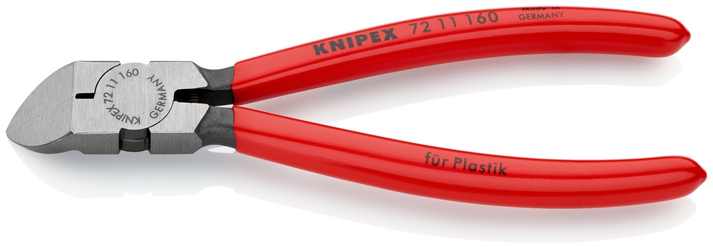 KNIPEX 72 11 160 ALICATES DE CORTE DIAGONAL PARA PLÁSTICOS RECUBIERTOS DE PLÁSTICO 160 MM